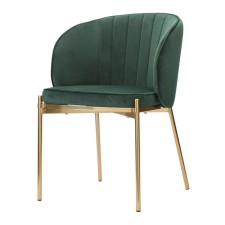 Coral chair, 560 × 500 × 850 mm, velor, green color