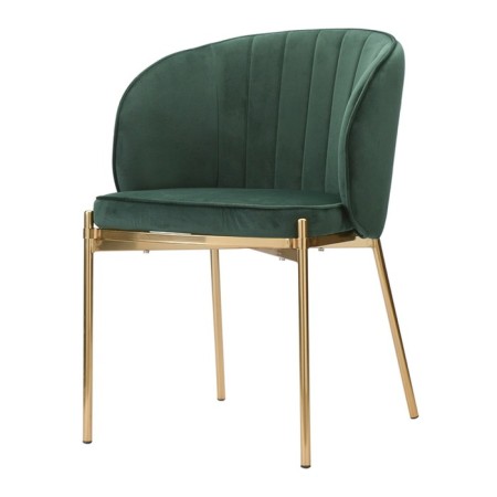 Coral chair, 560 × 500 × 850 mm, velor, green color