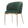 Coral chair, 560 × 500 × 850 mm, velor, green color