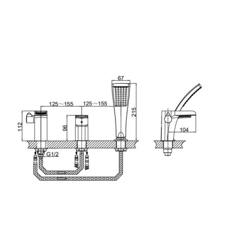 Bath mixer D&K Berlin Freie DA143420-1