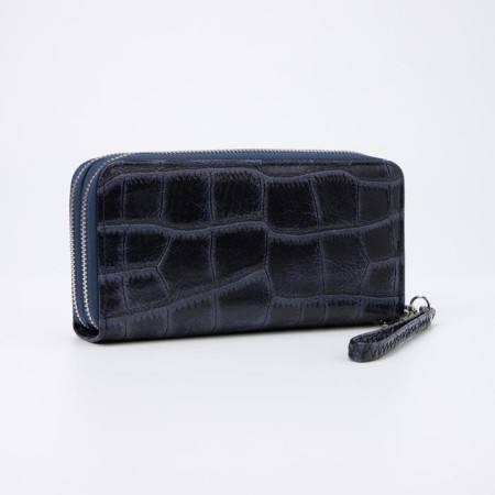 Women's wallet on lightning, with a pen, blue color-1