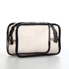 PVC cosmetic bag, 25*10*15, lightning department PL50, black