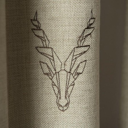 Set of curtains "Luka", size 2x145x270 cm, beige color-2