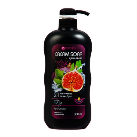 Cream-soap + shower gel 2B1 Aromika Fig, 800 ml