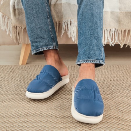 Male slippers, size 42-43, blue color
