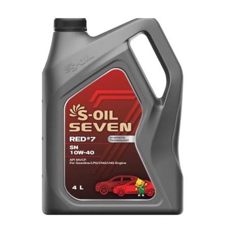 Car oil S-OIL 7 Red #7 SN 10W-40 semi-synthetics, 4 liters