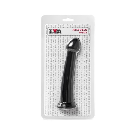 Unrealistic phallimitator Jelly Dildo M Toyfa Basic, TPE, Black Color, 18 cm-5