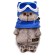 Soft toy "Basik in ski glasses", 25 cm