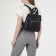 Backpack - female bag, artificial leather, black color
