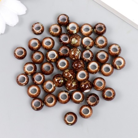 Beads for creativity plastic "Marble. Coffee" d = 1 cm set 20 g-2