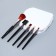 A set of makeup brushes, 5 objects, black color