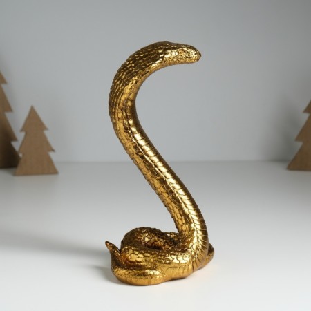 Souvenir Polystone "Egyptian cobra" gold 10.5x8.7x19 cm-1