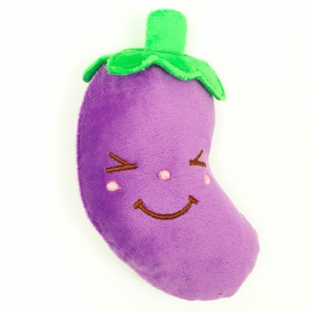 Toy for dogs "eggplant" with a squeak, 11 cm, purple-1