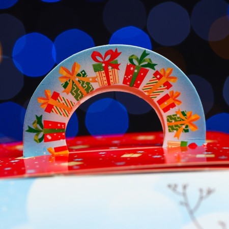 Gift box "New Year's windows", flashlight 13 x13 x17 cm-3