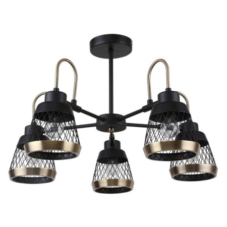 Entresol chandelier, 5x40W E14, black color