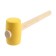 Kiyanka scrap, wooden handle, yellow rubber, 55 mm, 400 g