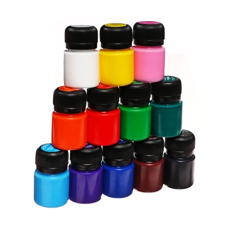 Acrylic paint, set of 12 colors x 20 ml, MATT, ZHK Decola, matte, 143411021-5