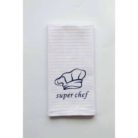 Kitchen CHEF: take, mittens, towel 38x63 cm, blue color-1