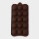 Form for chocolate “Assorted”, silicone, 21.5 × 10.4 × 1.5 cm, 15 cells, brown color