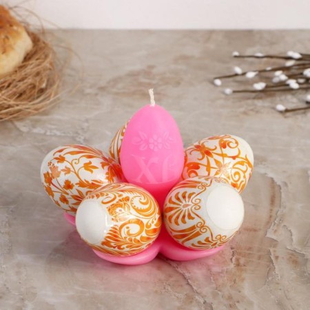 Candle-stand for eggs "Flower", mix-3