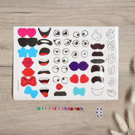 Stickers for decorating eggs "Colored emoticons"-3