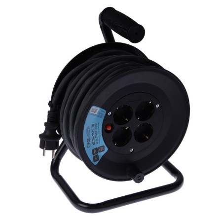 Frost -resistant extension cord on the reel 4 roses, 25 m, 16 a, kg 3x2.5mm2, with off
