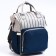 Women's backpack with a thermal carman, thermal drum - portfolio, gray/blue color