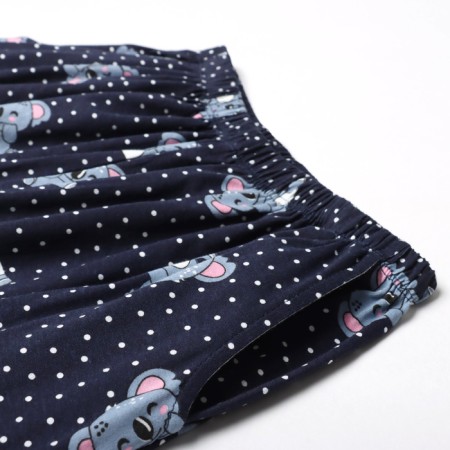 Female homemade set (T -shirt/pants), white/blue color, size 62-5
