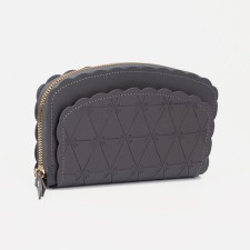 Women's wallet with lightning, gray color