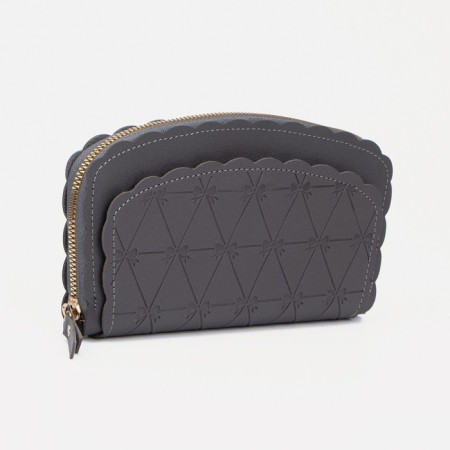Women's wallet with lightning, gray color
