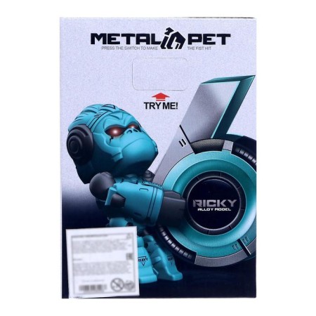 Robot Monkey "Gorilla", interactive: sound, light, metal, on batteries, color mix-5