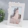 Photo frame plastic 15x20 cm "forget -me -nots" white, rhinestones 27x22 cm