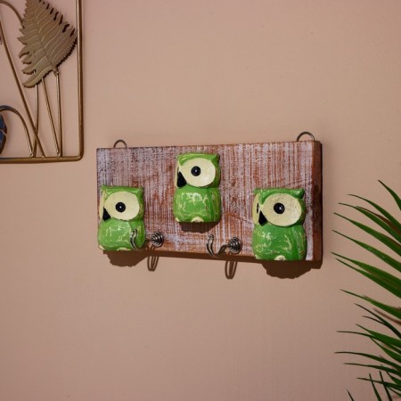 Hanger "owls" wood (2 hooks) 30 cm-1