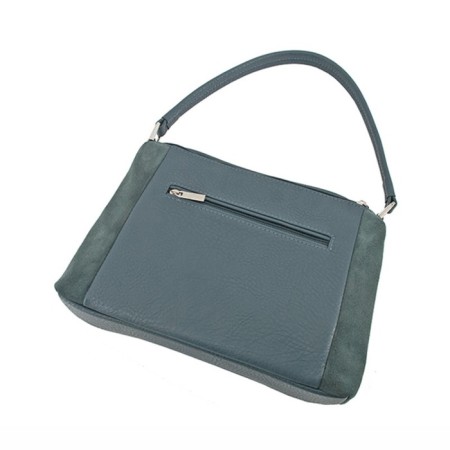 Women's bag (B2718-05140) Artificial leather + suede, gray, 1x210x28 cm-1