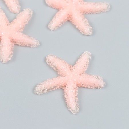 Decor for creativity Plastic "Orange Sea Star" Sugar 3.8x0.5x3.8 cm