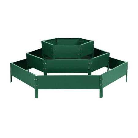 Glocked flowerbed, 3 tiers, d = 60–100–140 cm, h = 45 cm, green, Greengo-7