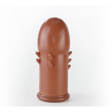 Sitabella dumplings nozzle, 9 cm, latex, with antennae, mulatto-1