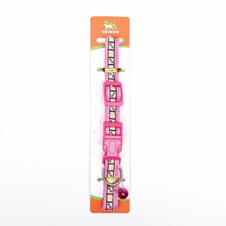 Collar "hearts" 37 x1.5 cm, Osh 24-41, pink-7