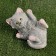 Garden figure "kitten" gray, 13x18x10cm