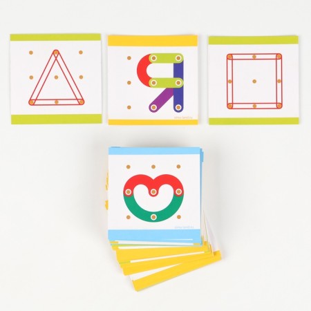 Geobord with wooden details and tasks "Mathematical tablet"-4