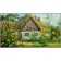 Diamond mosaic "House in the village", 50 × 30 cm, 31 color