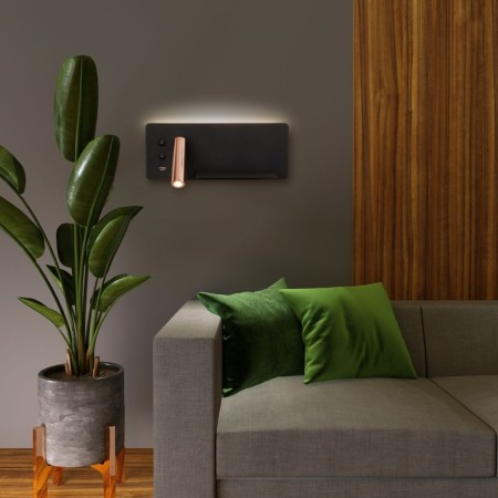 Interior backlight Elektrostandard, Fant Led 43 watts, 111x300x120 mm, IP20, gold, black color-1