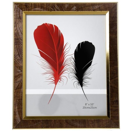 Photo frame plastic 20x25 cm "Chocolate leaves, golden double frame" 29.7x25 cm-4