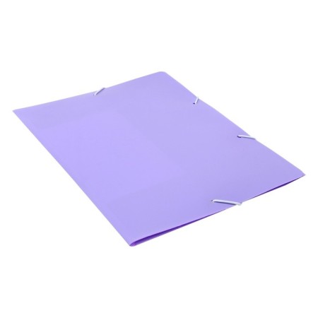 A4, 500 μm elastic band, calligrata, Pastel, Koreshka 20 mm, up to 150 sheets, embossing "sand", lavender-1