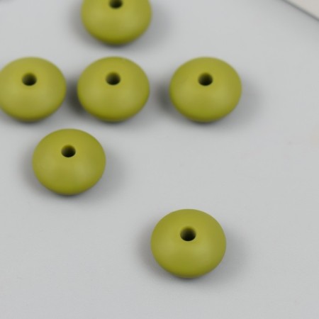 Busina silicone "flattened" forest green d = 1.2 cm