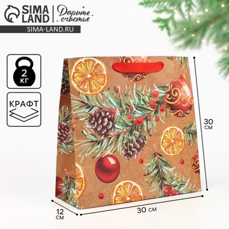 Craft square “New Year's mood”, 30 x 30 x 12 cm, New Year