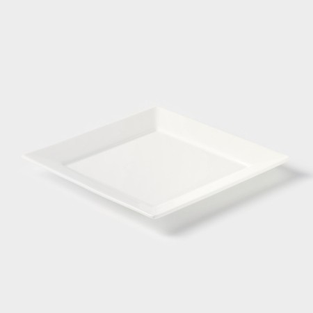 Porcelain Square Wilmax Stella, 25 × 25 cm, white color-1
