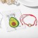 Bracelet-reinforcing "red thread" avocados, color gold, 20 size