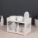 Organizer for storage, 2 sections, 24.2 × 15 × 16.7 cm, white color