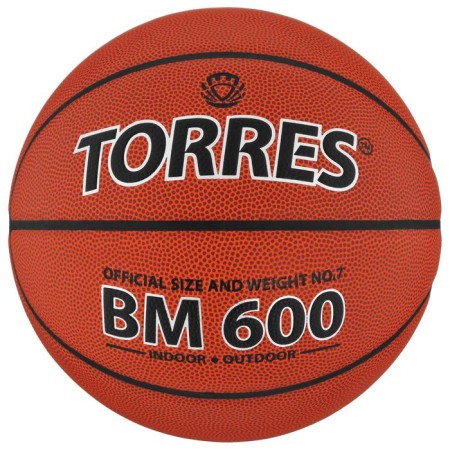 Basketball ball Torres BM600, B10027, PU, ​​glued, 8 panels, p. 7-4
